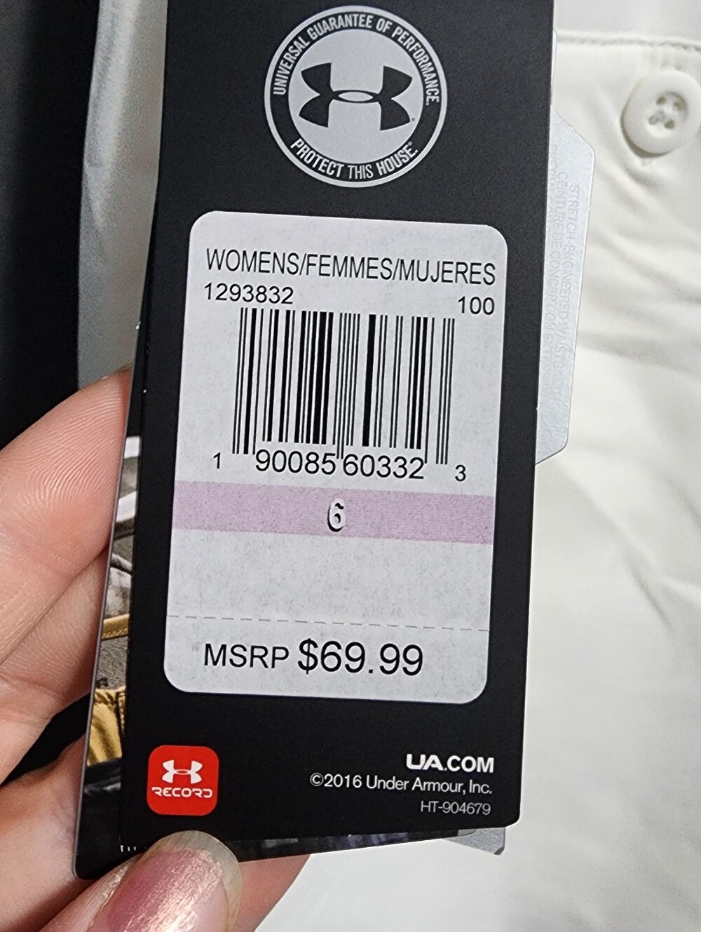 NWT Under Armour Women's Links 4" Golf Shorts White Size 6 Athletic 1293832 - Picture 3 of 7